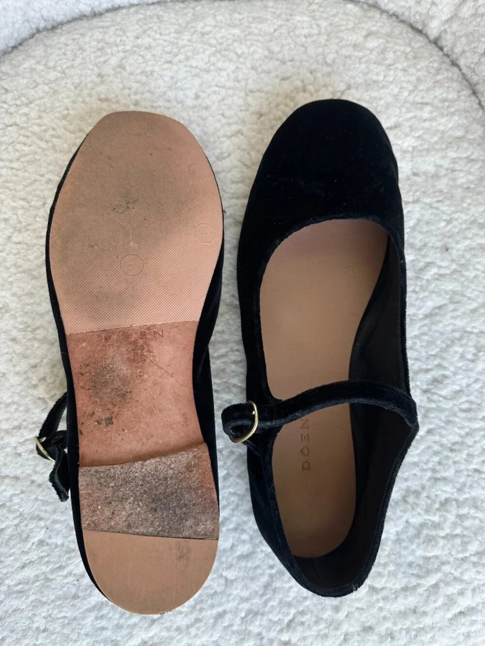Doen Black Velvet Mary Jane Size 40/10 - Picture 5 of 5